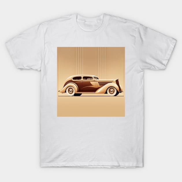 Art Deco Style Cars T-Shirt by TheArtfulAI